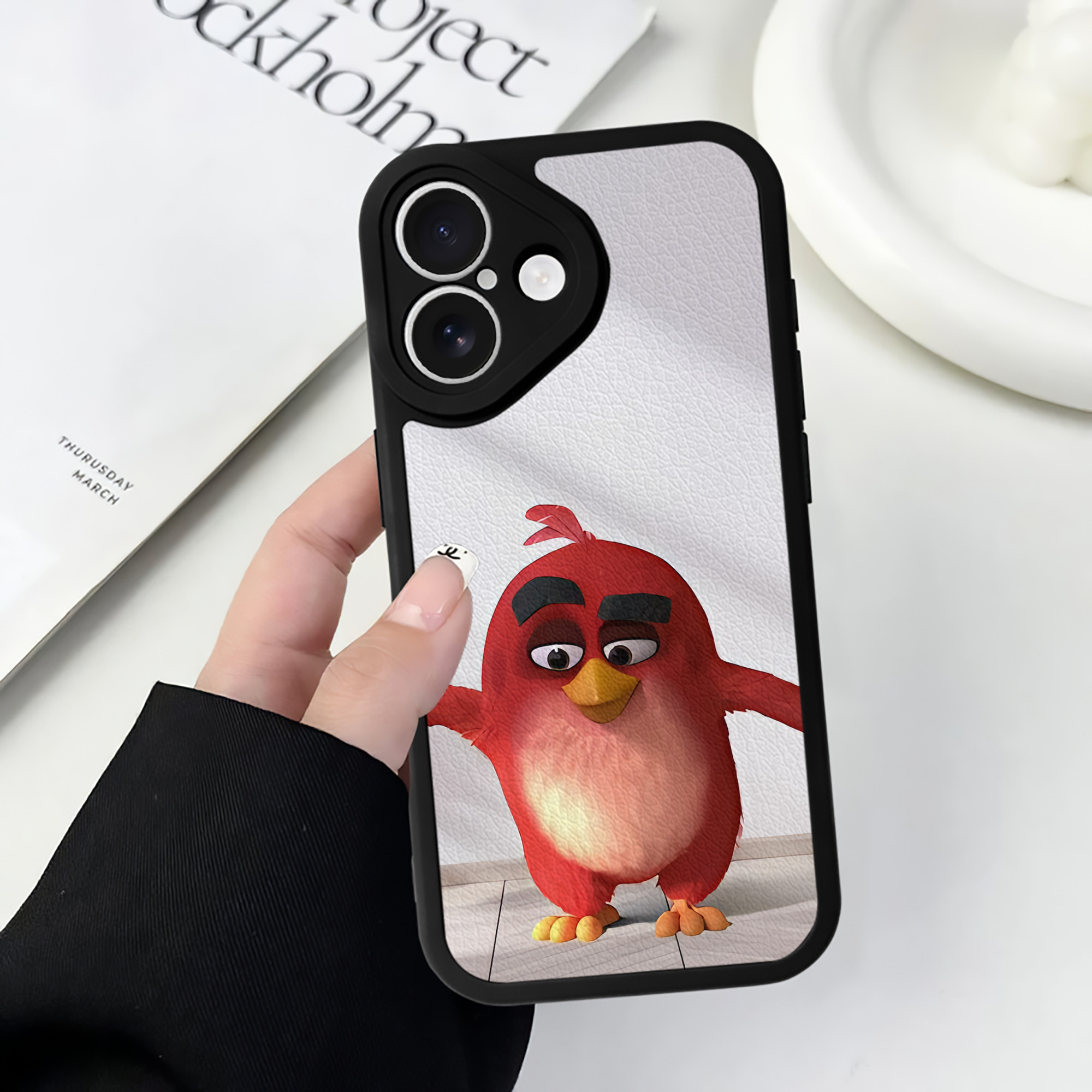 （画像用） Angry Birds アングリーバード 【iPhone 16シリーズ対応】シリコンスマホケース（レザー調） 材質：シリコン